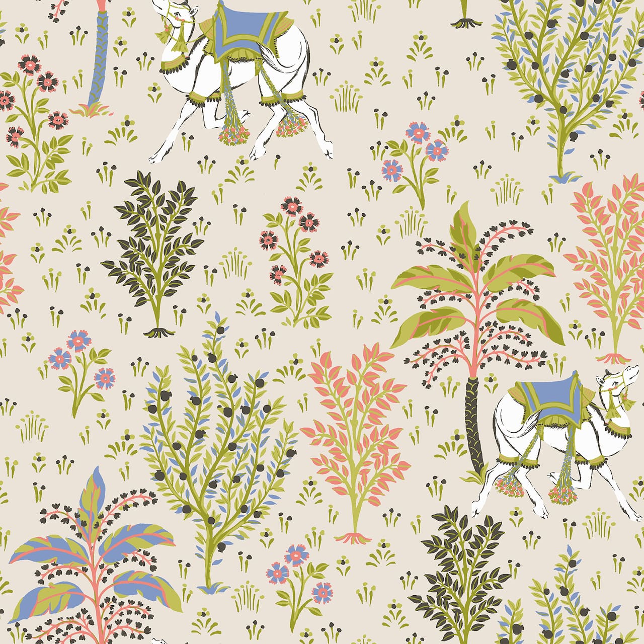 NuWallpaper PrintFresh Linen Camel's Courtyard Peel & Stick Wallpaper